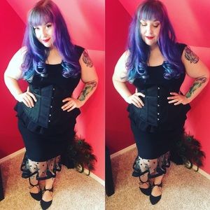 Orchard corset plus size satin under-bust corset